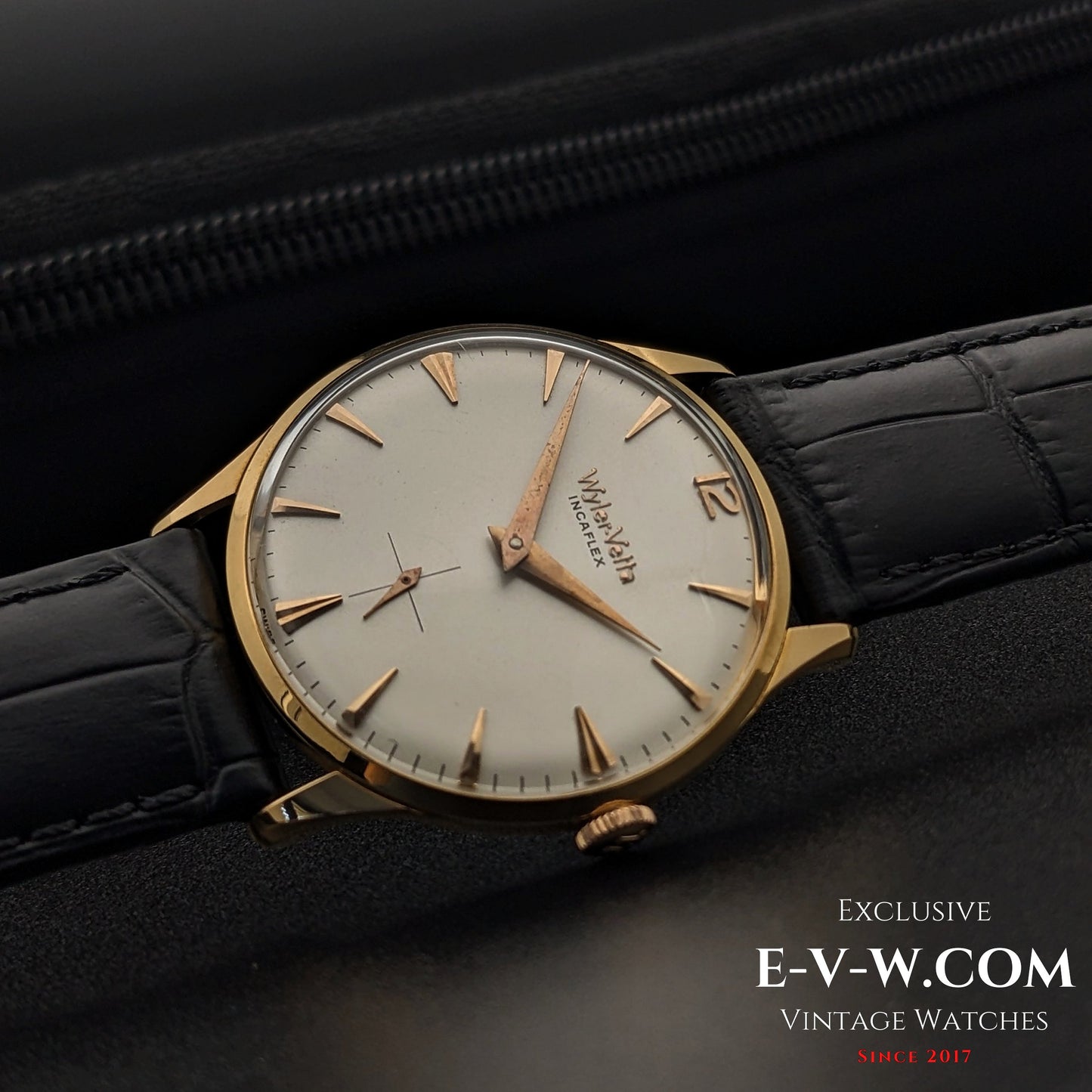 Montre Wyler Vetta Rare Incaflex en or massif 18 carats / Cal. 32 / Vintage années 1960