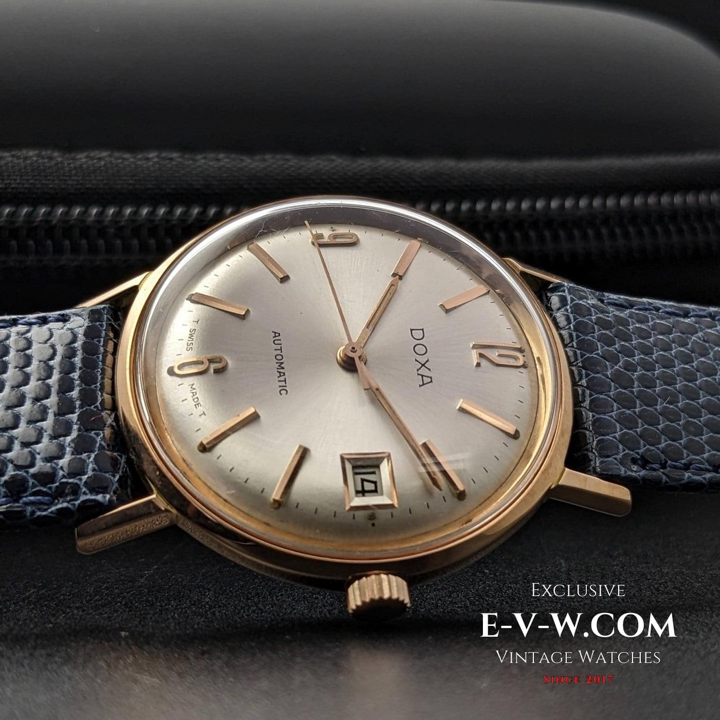 Montre automatique Doxa en or rose 14 carats - Cal. 118 - Vintage années 1960