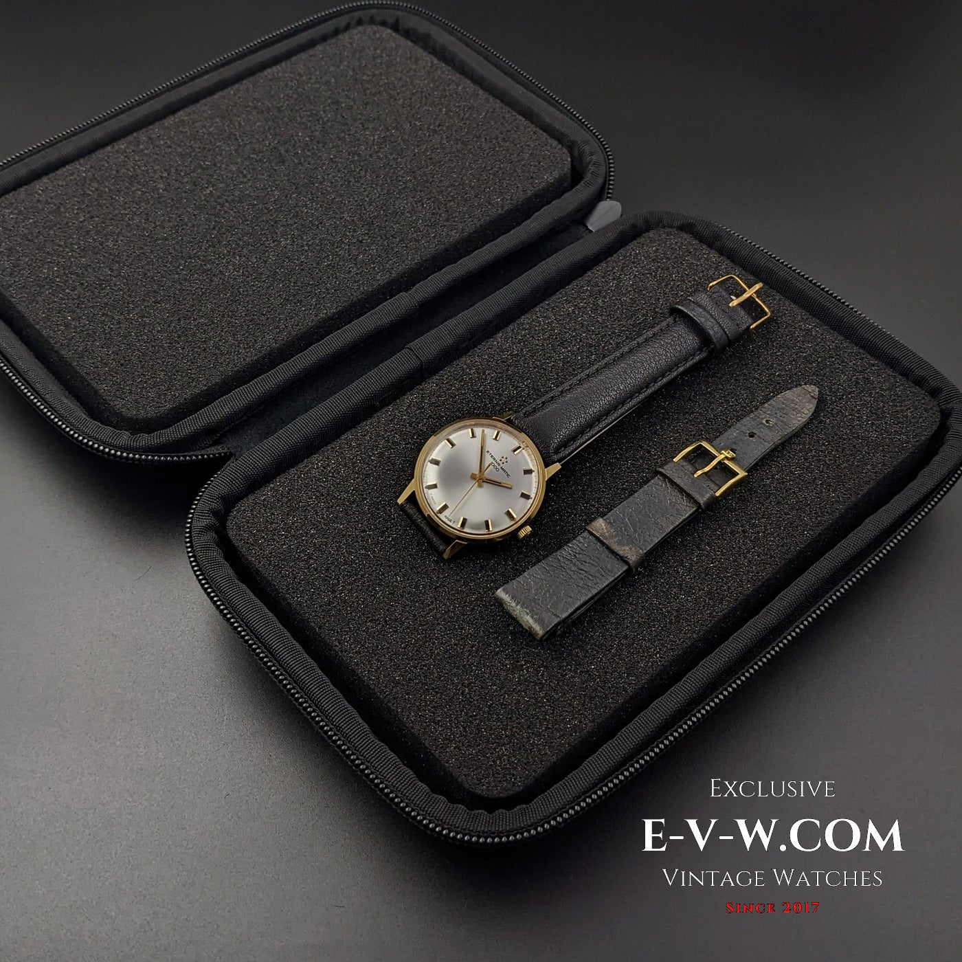 Eterna Matic 1000 Automatique Vintage des années 1960 avec autocollant d'origine