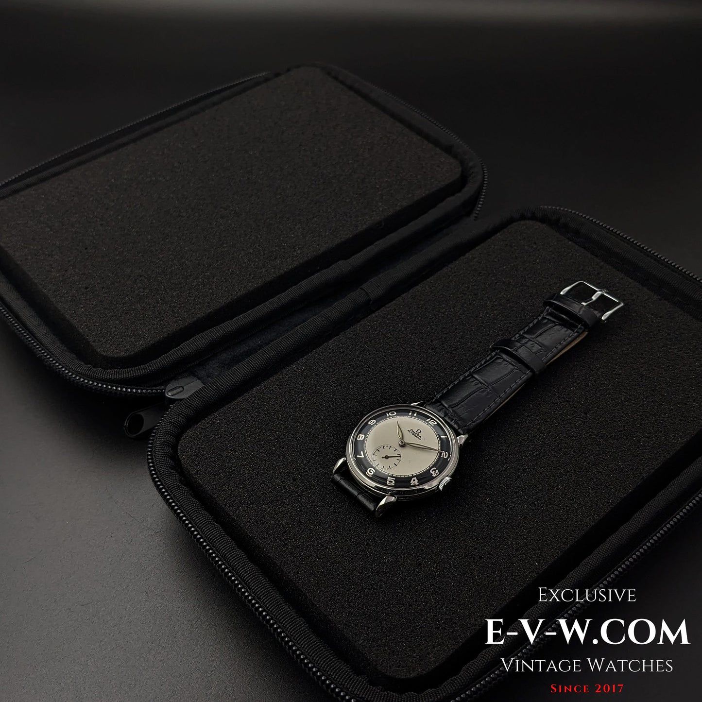 Montre Omega Vintage 1947, cadran œil-de-bœuf, automatique, à masselottes / Réf. 2398-1 / cal. 332 /