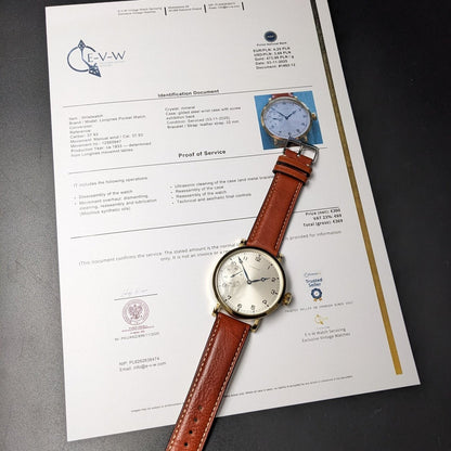 Mouvement de montre de poche Longines Jumbo vintage de 85 ans / Cal. 37.93 / Vintage 1940