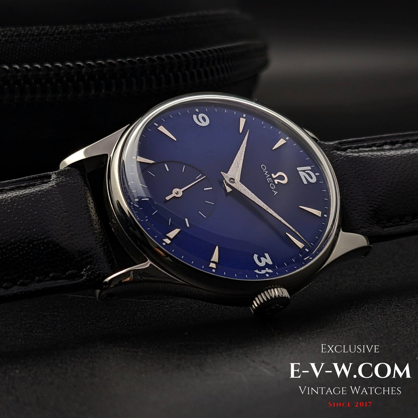 Omega 265 bleue vintage (famille 30T2) / Réf. 2540-7 / Cal. 265 / Année 1950