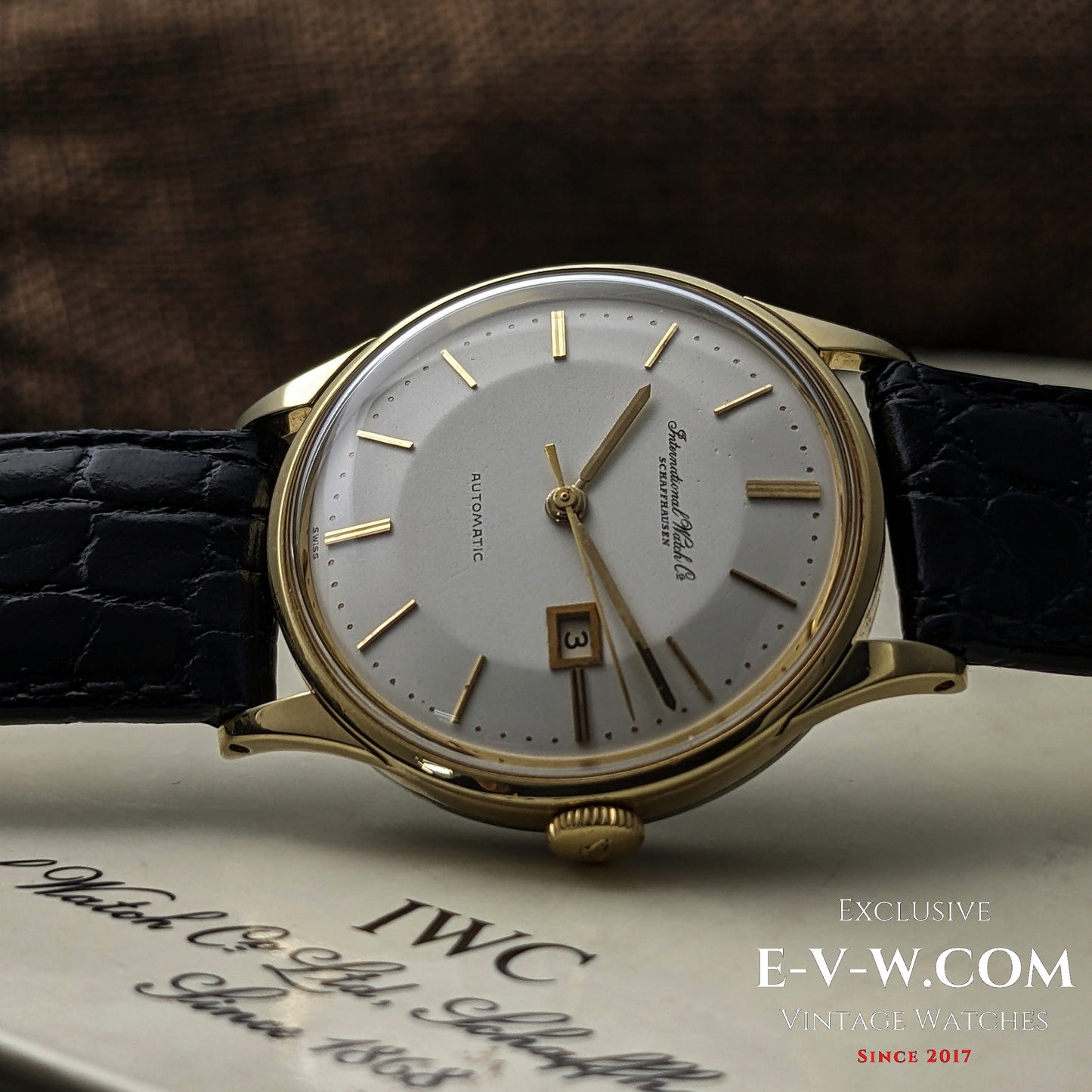 IWC Schaffhausen AUTOMATIC Date | Cadran « Pie-Pan » | Plaqué or | Cal. 8531 | Millésime 1962 | Révision 08/2025