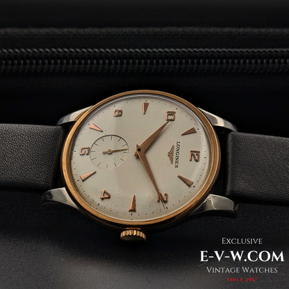 66 Years Old Vintage Longines Calatrava Oversize Jumbo Two Tone Ref. 4914 Cal. 12.68Z  Vintage 1958
