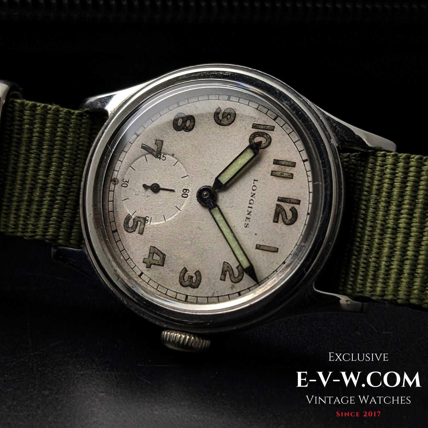 Longines vintage de 83 ans, Seconde Guerre mondiale / Militaire / Réf. 6172 / Cal. 1068Z / Année de fabrication : 1942 / Entièrement révisée