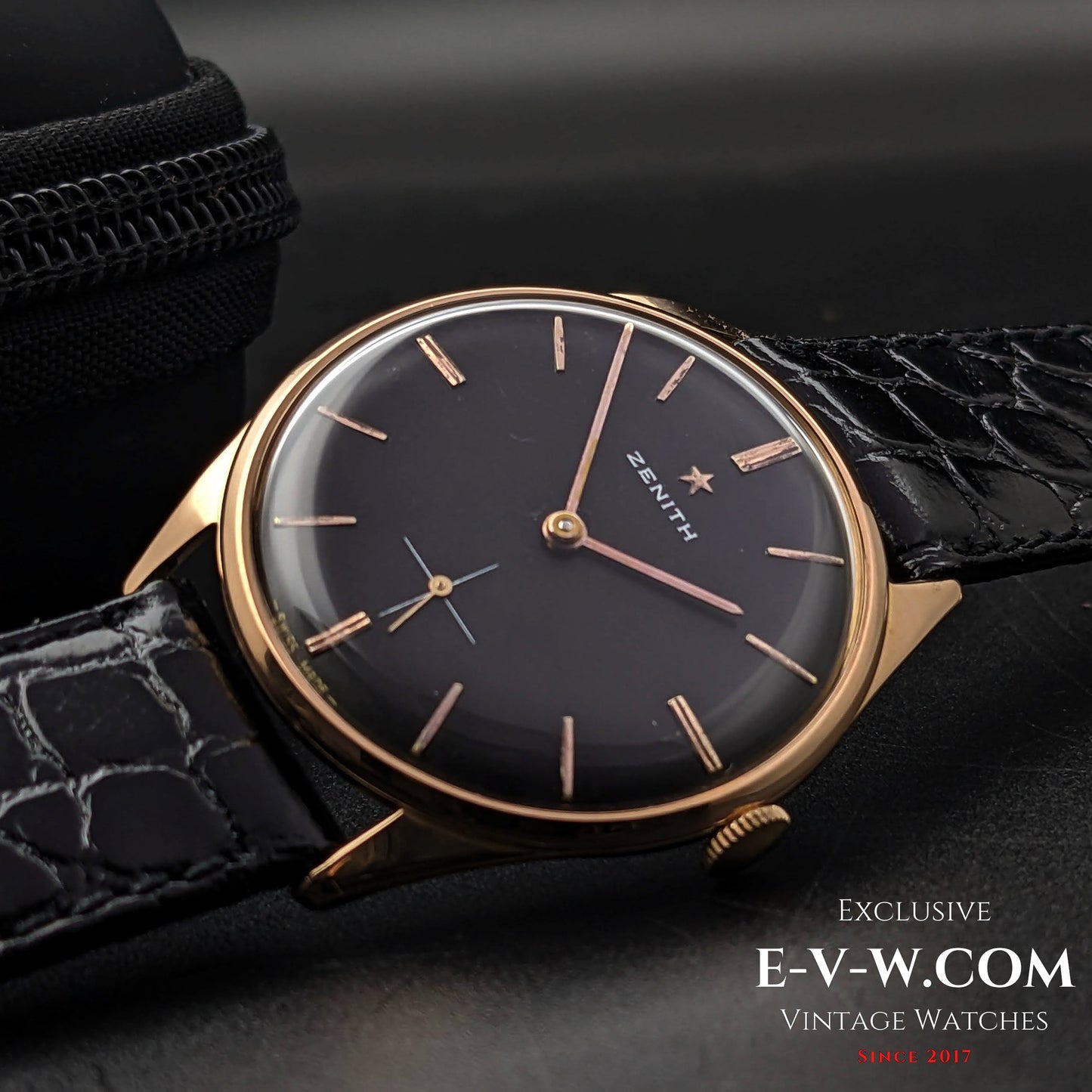 59 Years Old Vintage Zenith 18K Rose Gold 7583-1 / Cal. 40T / Vintage 1956 /e-v-w.com