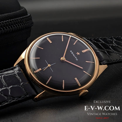 59 Years Old Vintage Zenith 18K Rose Gold 7583-1 / Cal. 40T / Vintage 1956 /e-v-w.com
