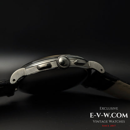 85 Years Old Vintage Lemania Chronographe SUISSE / WWII / Black dial / Cal. 1276 / Vintage 1940