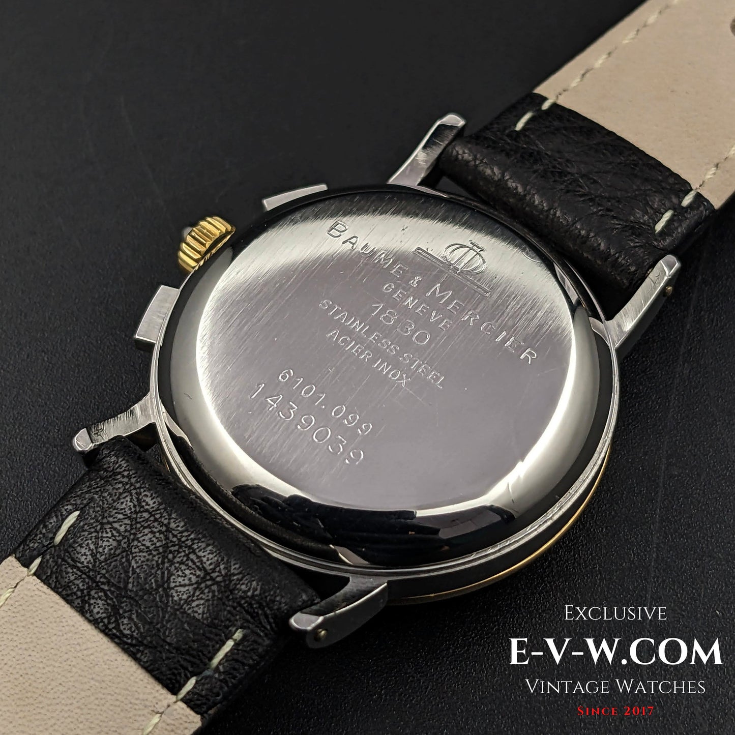 40 Years Old Vintage Baume & Mercier Chronograph Steel Gold  / Ref. 6101099 / Cal. Lemania 1873 / Vintage 1980s