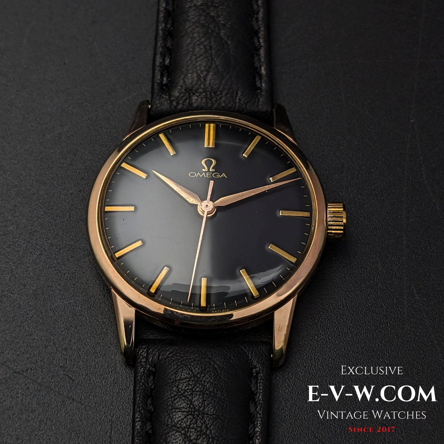 62 Years Old Vintage Omega Black dial Ref. 14714-61SC / Cal. 285 / Vintage 1961