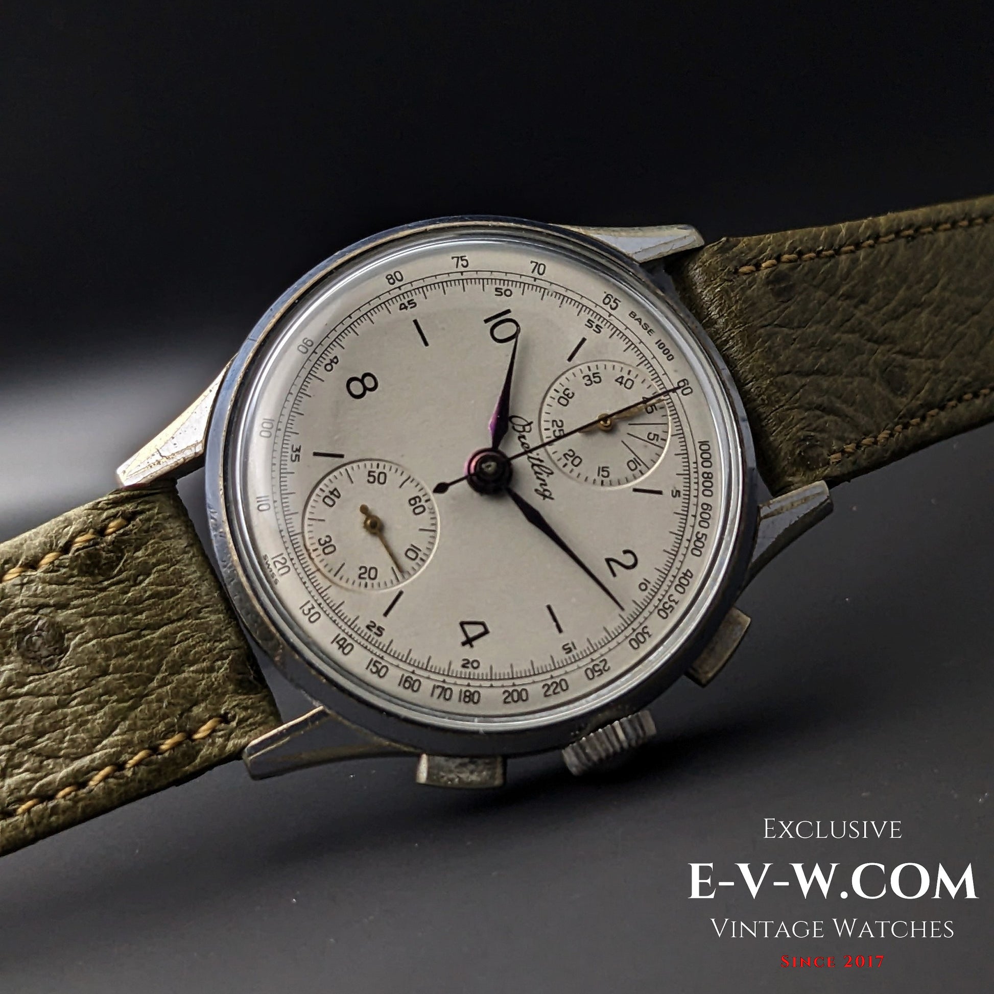 80 Years Old Vintage Breitling Chronograph / WWII / Ref. 178 / Cal. Venus 175 / Vintage 1945