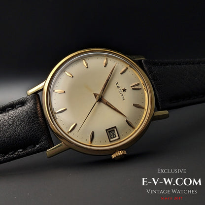 65 Years Old Vintage Zenith Classic / Gold plaque / Cal. 2522C / Vintage 1960