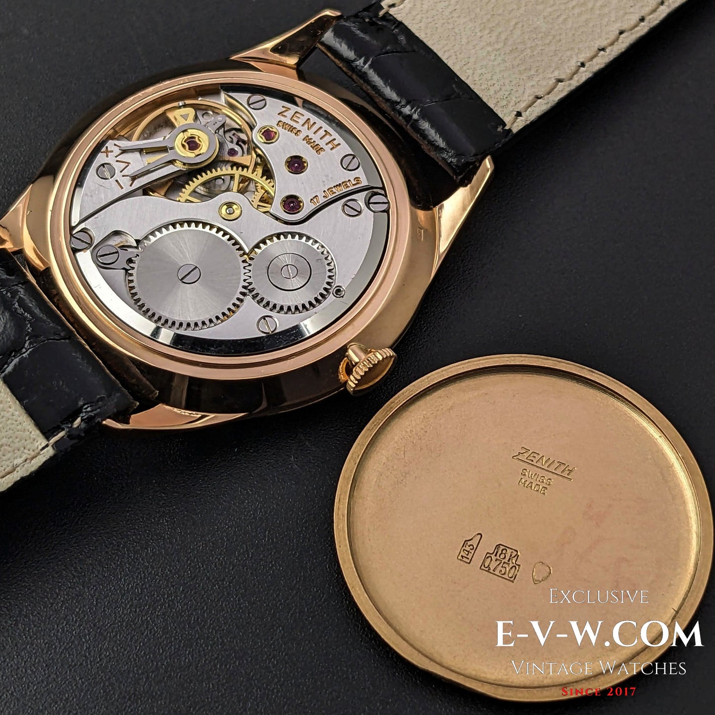 59 Years Old Vintage Zenith 18K Rose Gold 7583-1 / Cal. 40T / Vintage 1956 /e-v-w.com