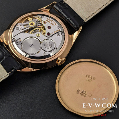 59 Years Old Vintage Zenith 18K Rose Gold 7583-1 / Cal. 40T / Vintage 1956 /e-v-w.com