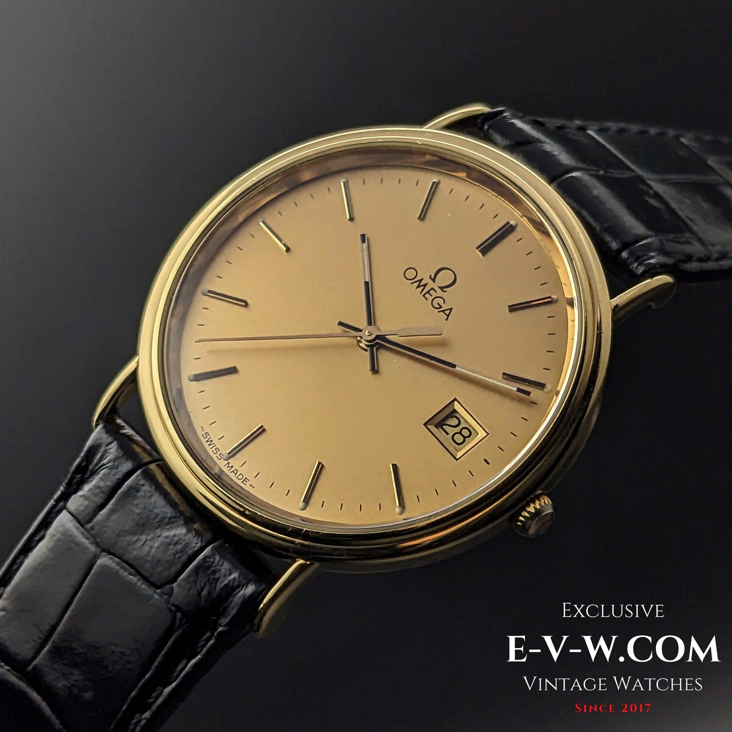 Vintage Omega Classic 18k Gold / Cal. 1530 / Vintage 1980s