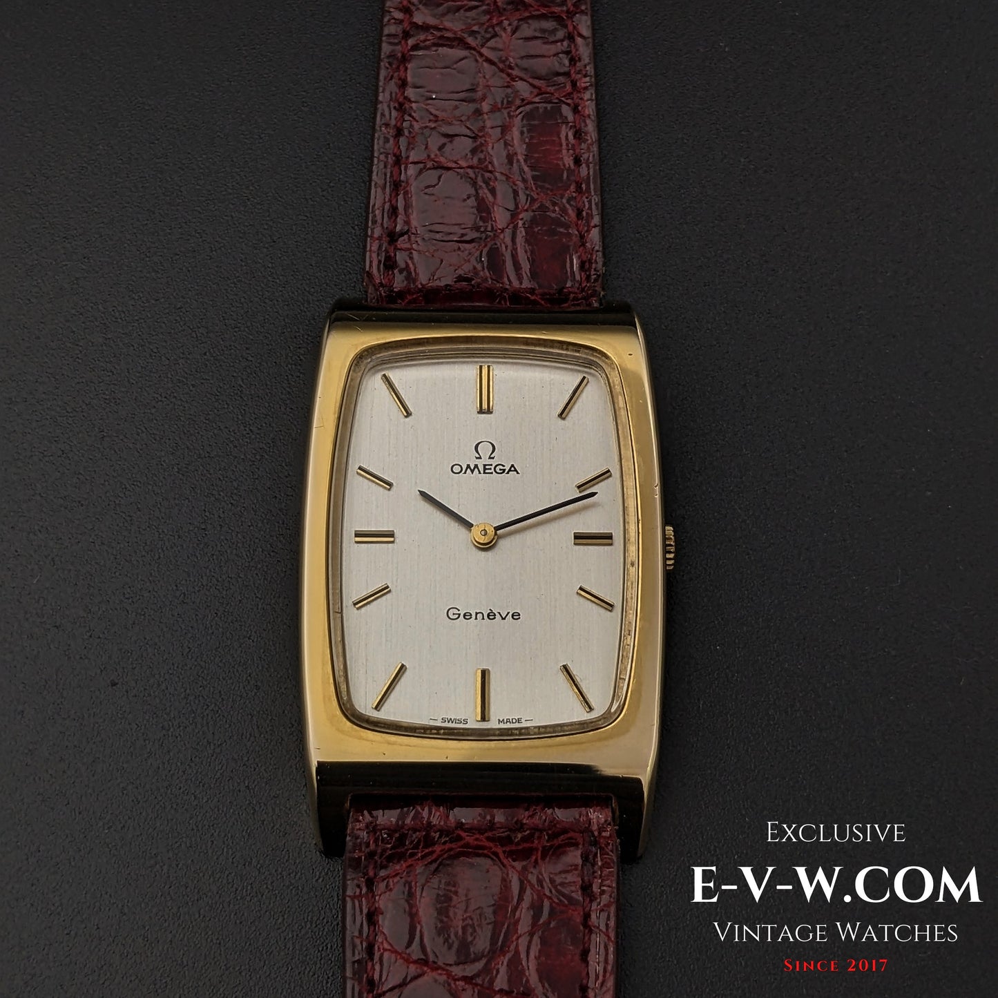 Omega Geneve Tank vintage plaquée or / Jumbo réf. 111010 / Cal. 620 / Année 1971