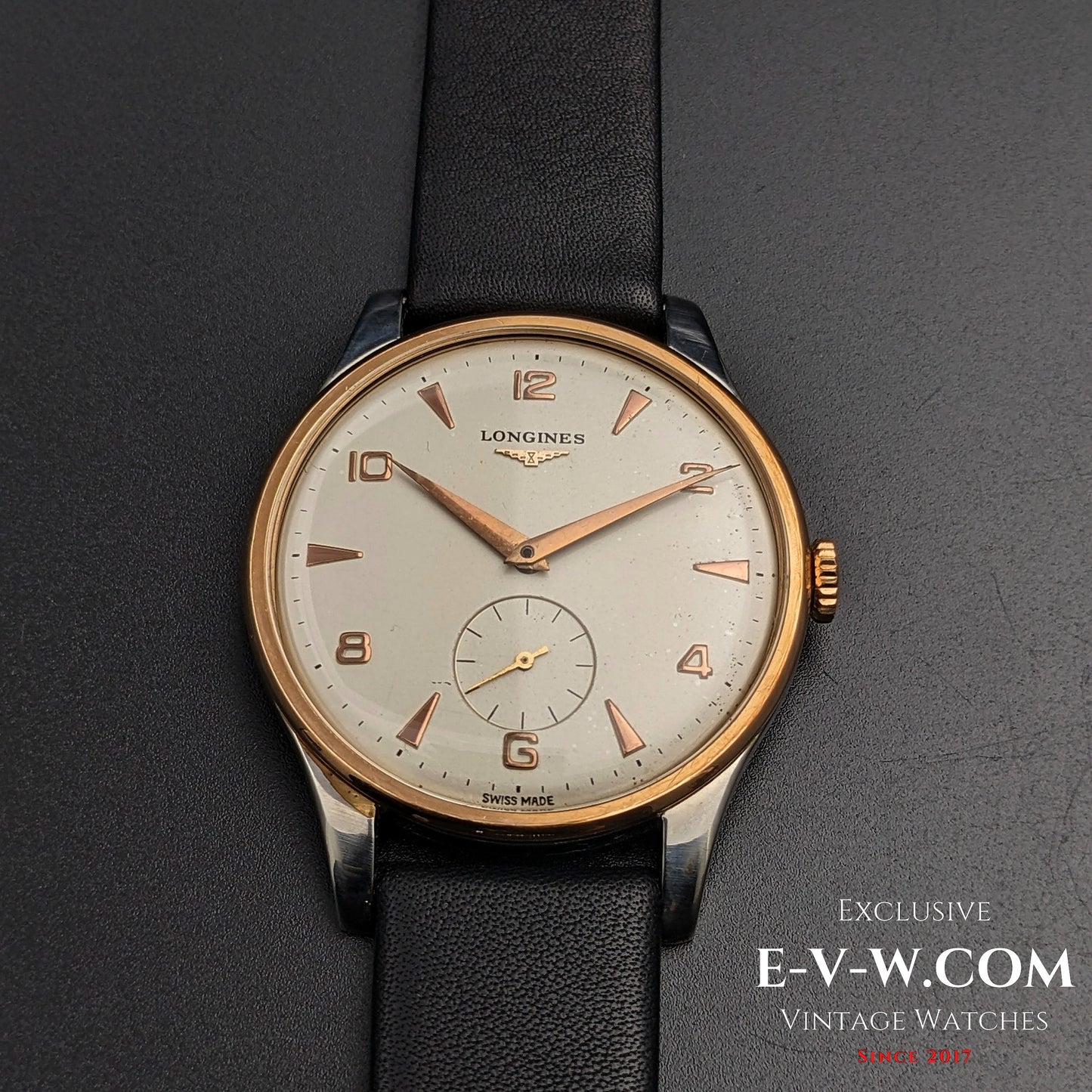 66 Years Old Vintage Longines Calatrava Oversize Jumbo Two Tone Ref. 4914 Cal. 12.68Z  Vintage 1958