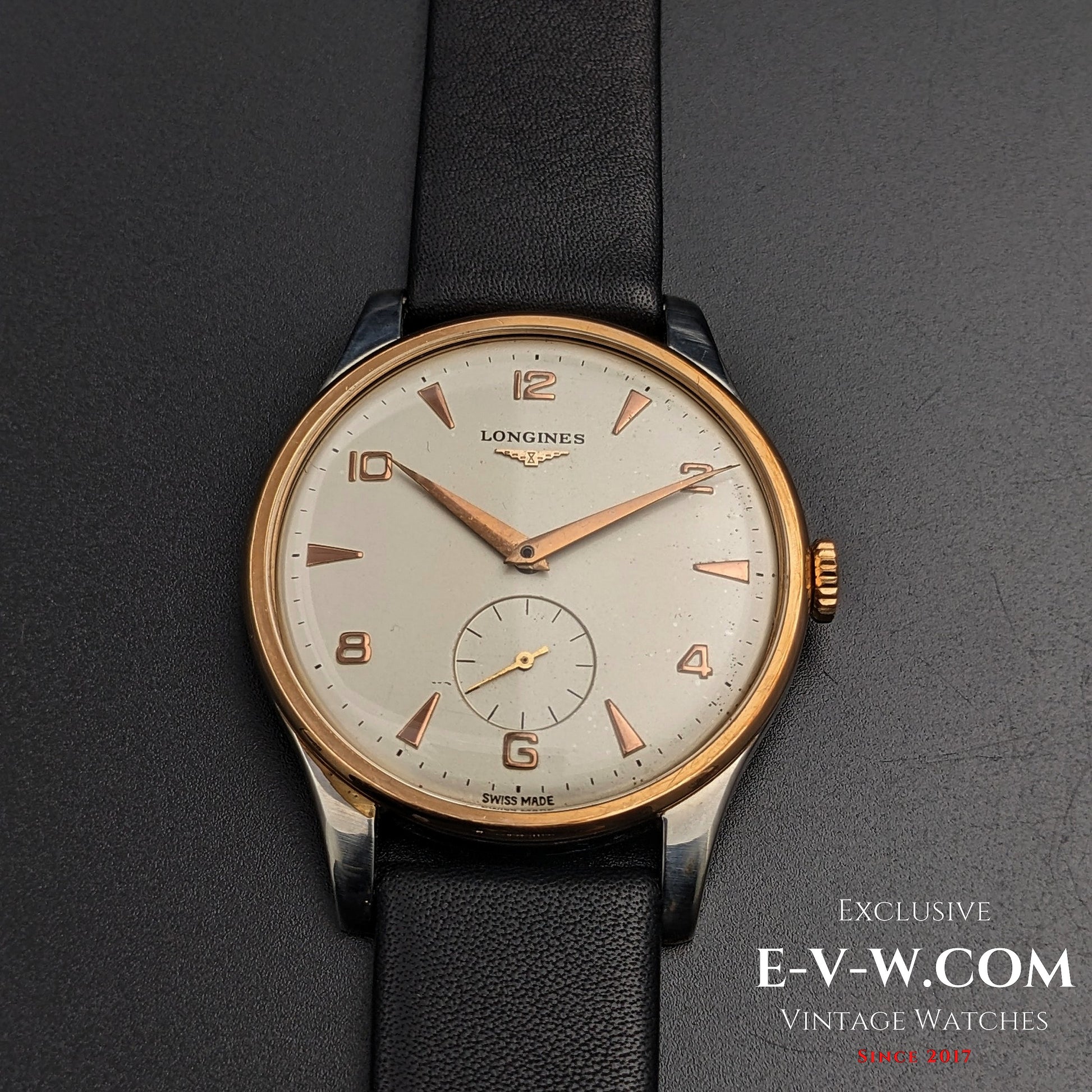 66 Years Old Vintage Longines Calatrava Oversize Jumbo Two Tone Ref. 4914 Cal. 12.68Z  Vintage 1958