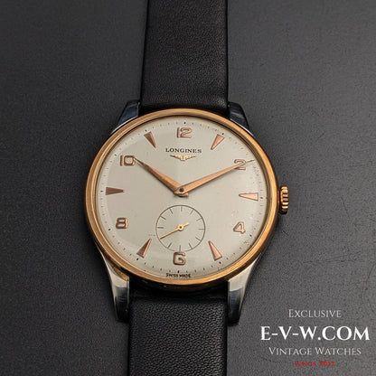 66 Years Old Vintage Longines Calatrava Oversize Jumbo Two Tone Ref. 4914 Cal. 12.68Z  Vintage 1958