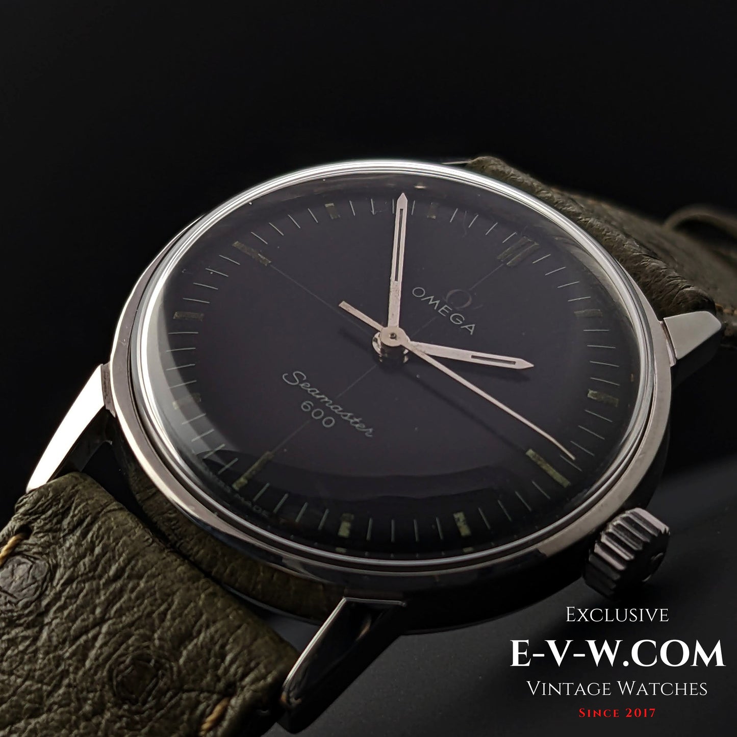 Montre Omega Seamaster 600 Cross Hair vintage rare de 57 ans / Réf. 135.012 / Cal. 601 / Année 1966