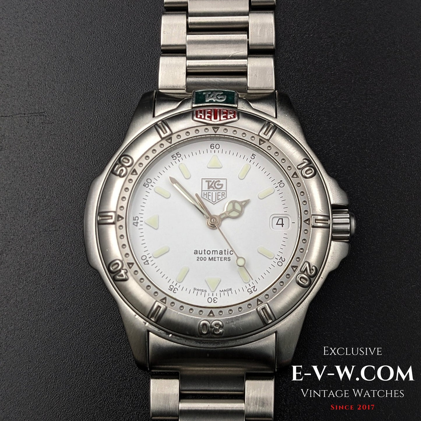 30 Years Old Vintage TAG HEUER 4000 Automatic / Ref. WF2110-K / Cal. 2824-2 / Vintage 1990's