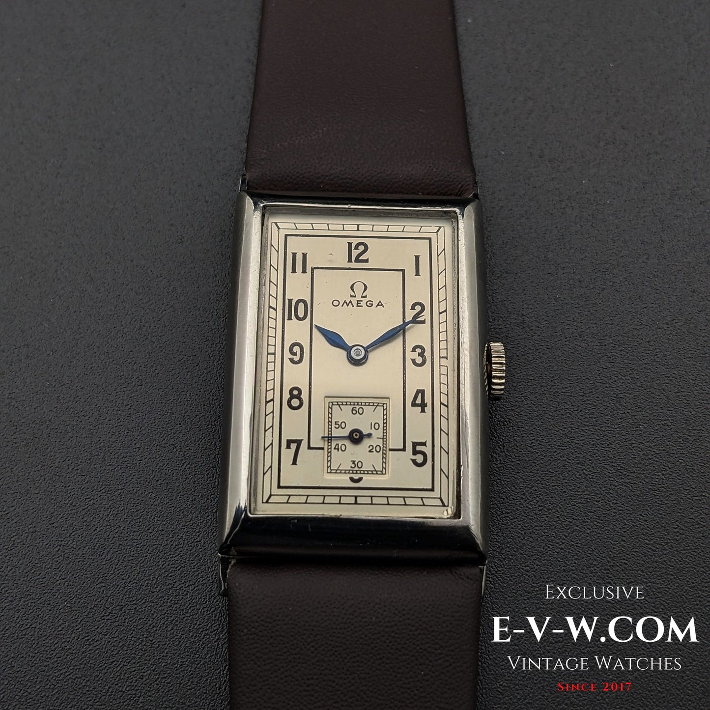 94 Years Old Antique Omega Tank / Art Deco / Cal. T17 / Antique 1930