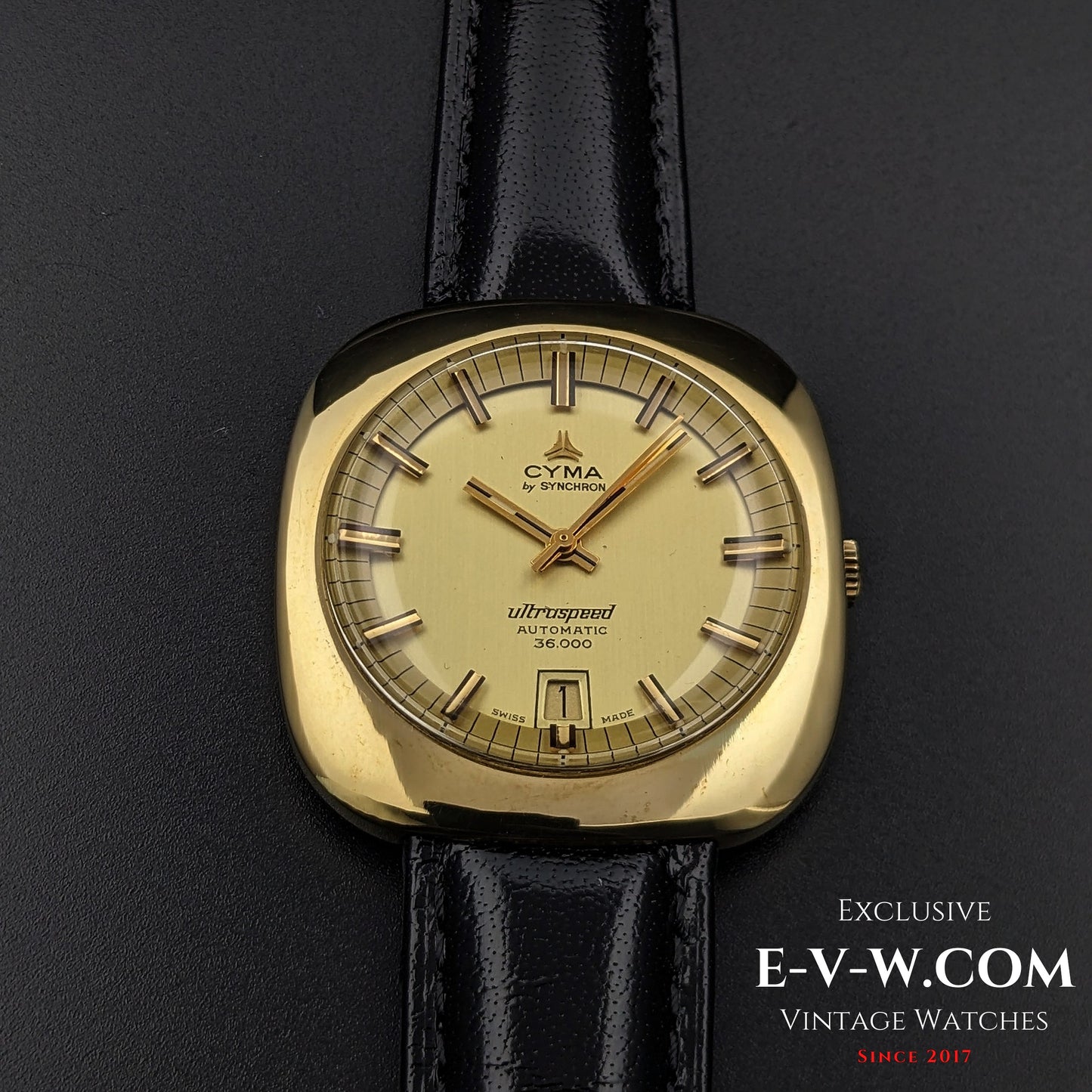 54 Years Old Vintage CYMA by SYNCHRON ultraspeed AUTOMATIC 36000 / Cal. 72 / Vintage 1970s