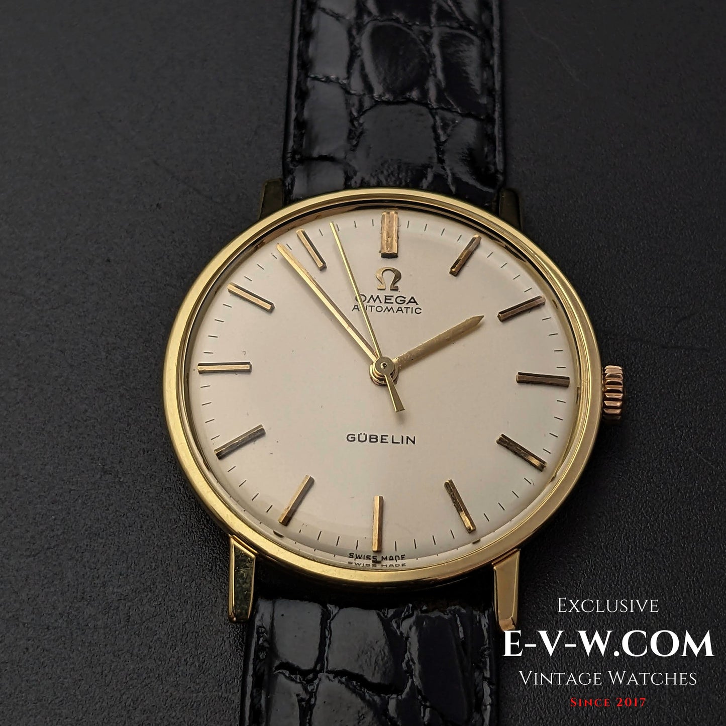 58 Years Old Vintage Omega Automatic GUBELIN / 18K Gold Ref. 161009 / Cal. 552 / Vintage 1966