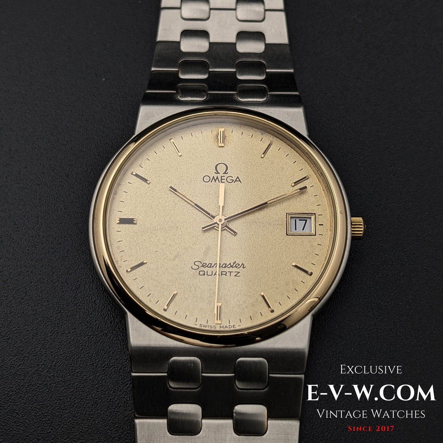 Omega Seamaster Quartz Vintage 54 ans / Acier et Or Réf. 1960277 / Cal. 1432 / Année 1970