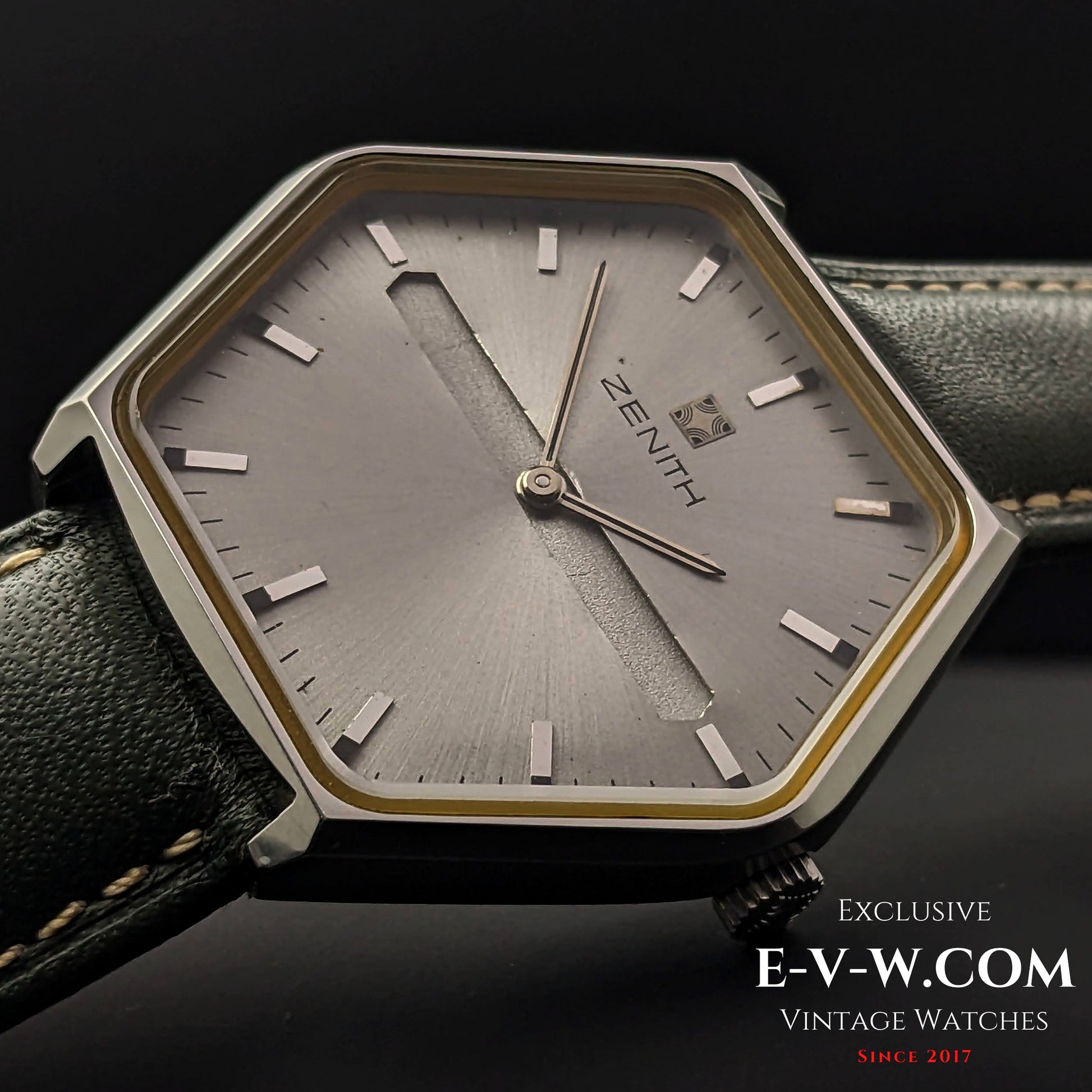 "54 Years Old Vintage Zenith Rare Hexagon Jumbo  Ref.  01-3530-172 / Cal. 2320 / Vintage  1970"
