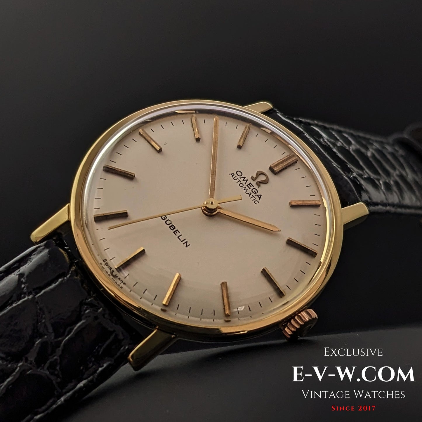 58 Years Old Vintage Omega Automatic GUBELIN / 18K Gold Ref. 161009 / Cal. 552 / Vintage 1966