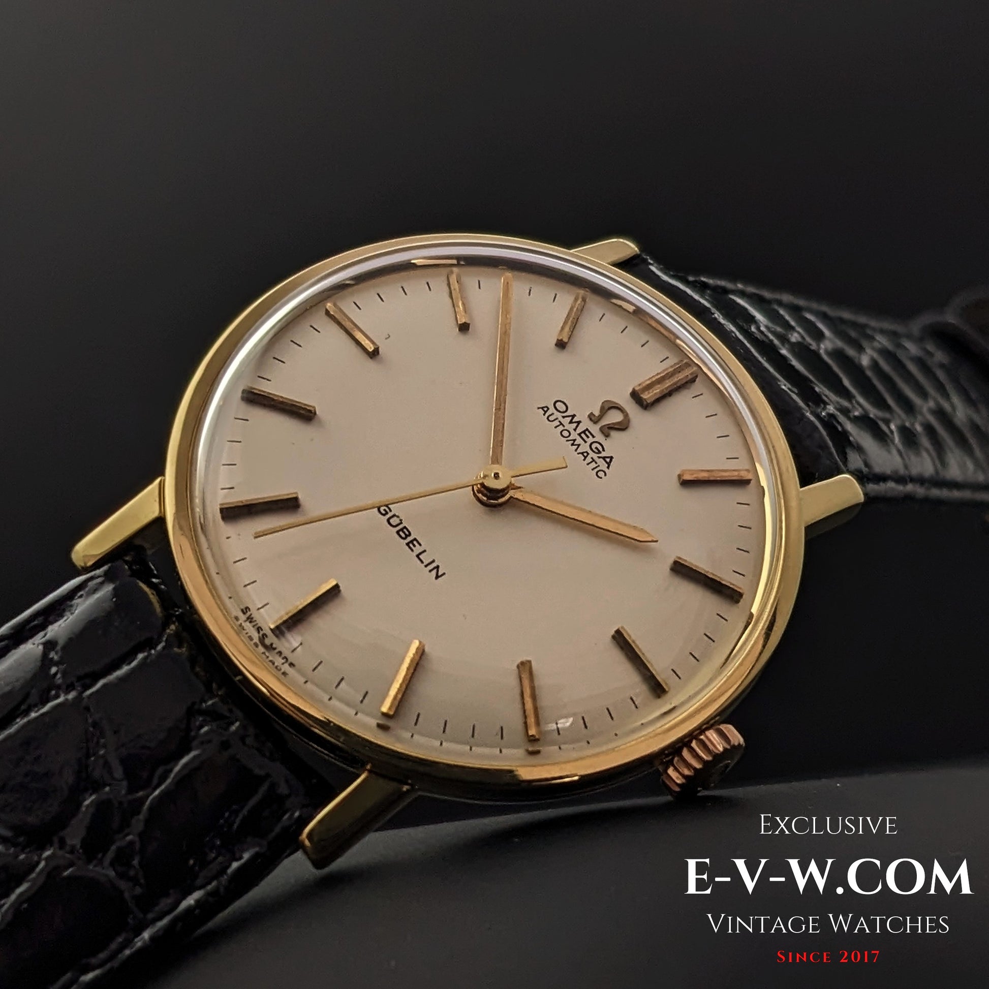 58 Years Old Vintage Omega Automatic GUBELIN / 18K Gold Ref. 161009 / Cal. 552 / Vintage 1966