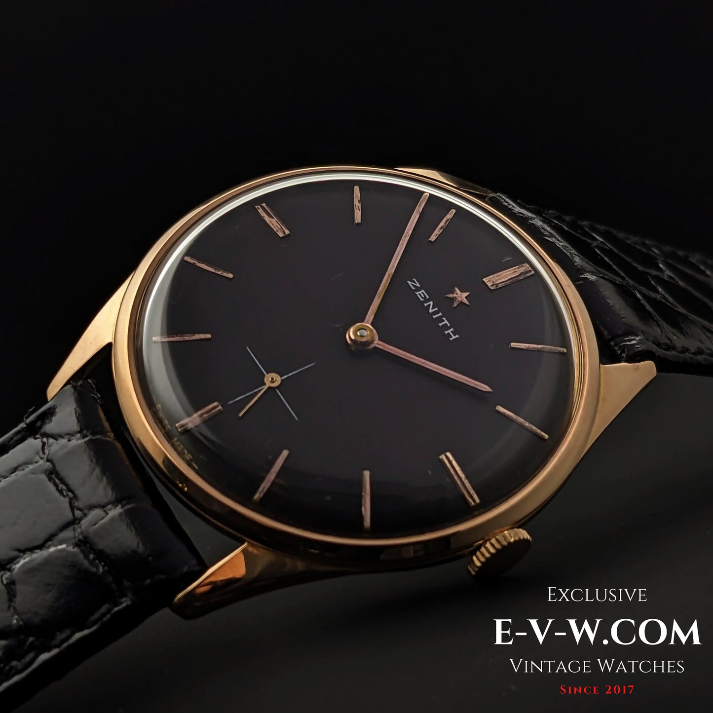 59 Years Old Vintage Zenith 18K Rose Gold 7583-1 / Cal. 40T / Vintage 1956 /e-v-w.com