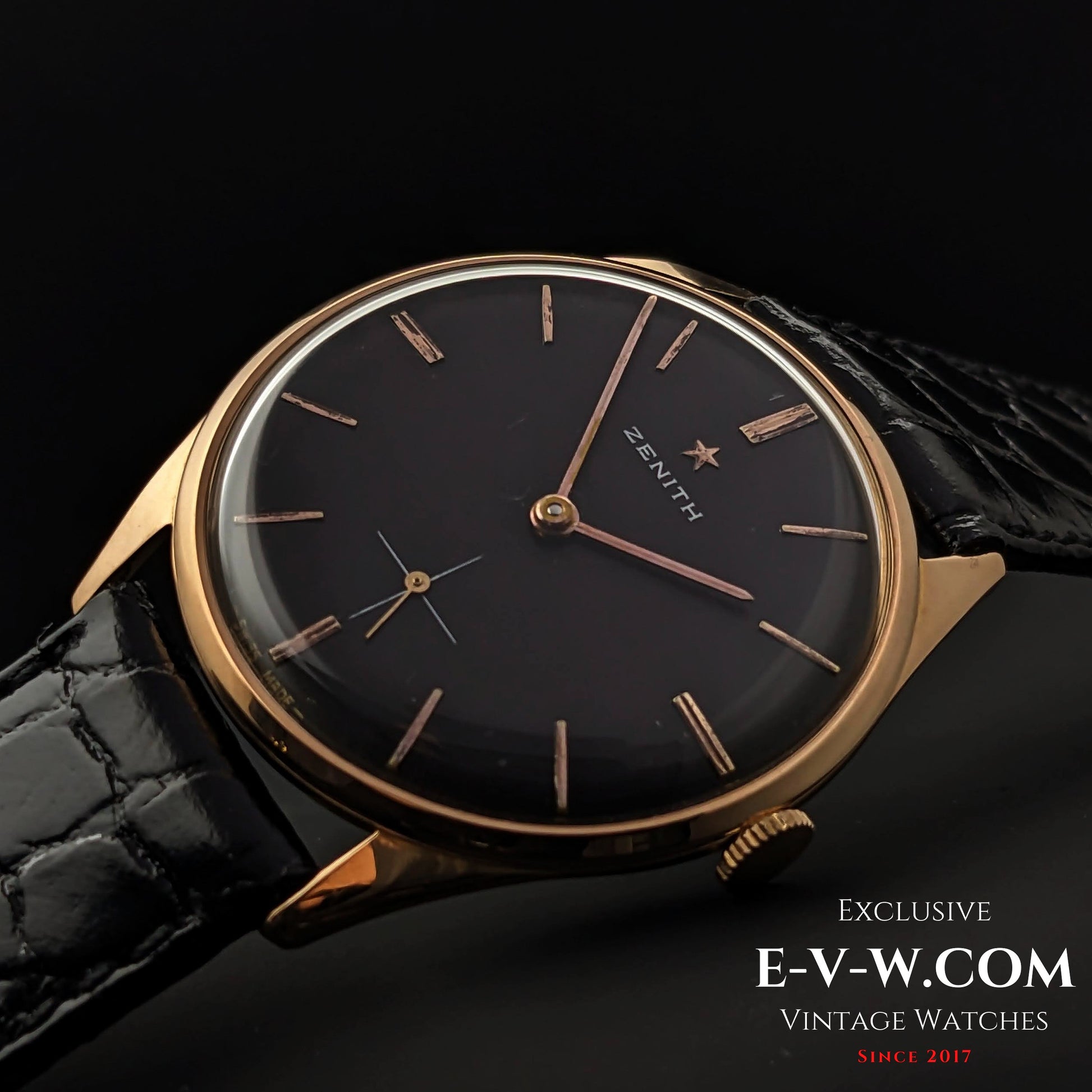 59 Years Old Vintage Zenith 18K Rose Gold 7583-1 / Cal. 40T / Vintage 1956 /e-v-w.com