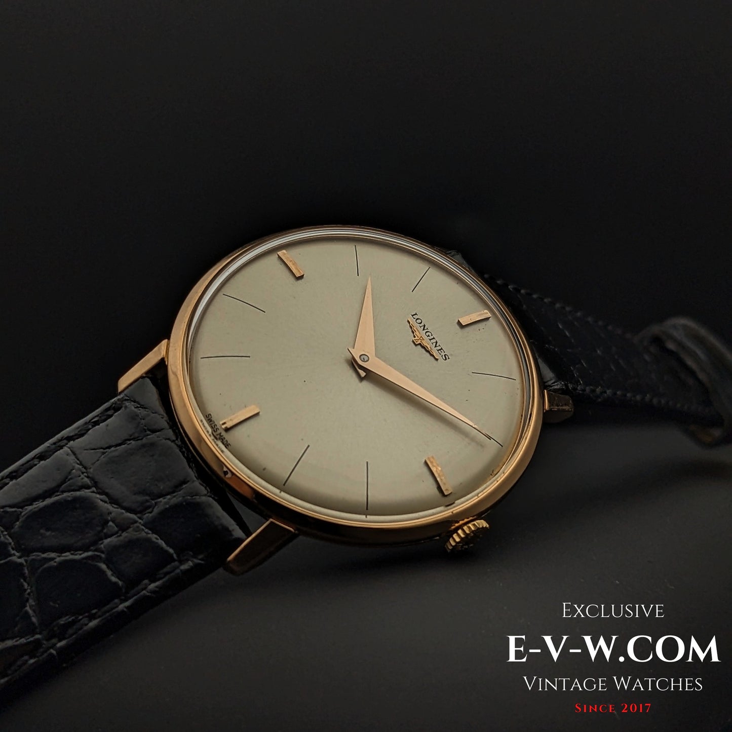 58 Vintage Longines Classic Calatrava 18k rose gold Ref. 7511 / Cal. 370 Vintage 1966