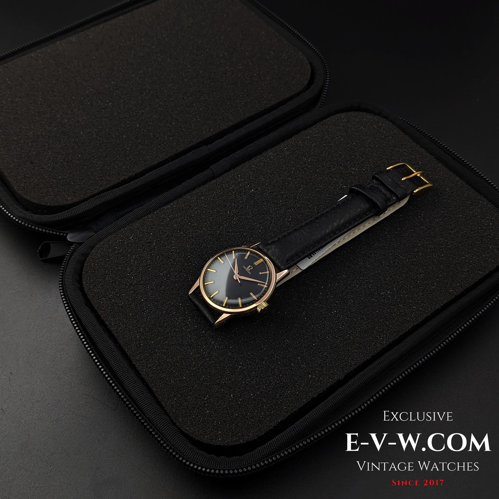 62 Years Old Vintage Omega Black dial Ref. 14714-61SC / Cal. 285 / Vintage 1961