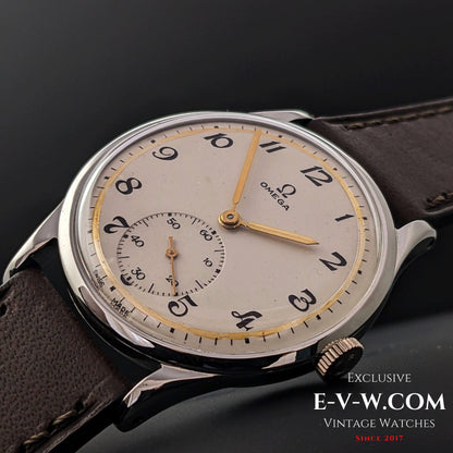 72 Years Old Vintage Omega Jumbo / two-tone dial / Cal. 266 (30T2) / Vintage 1952