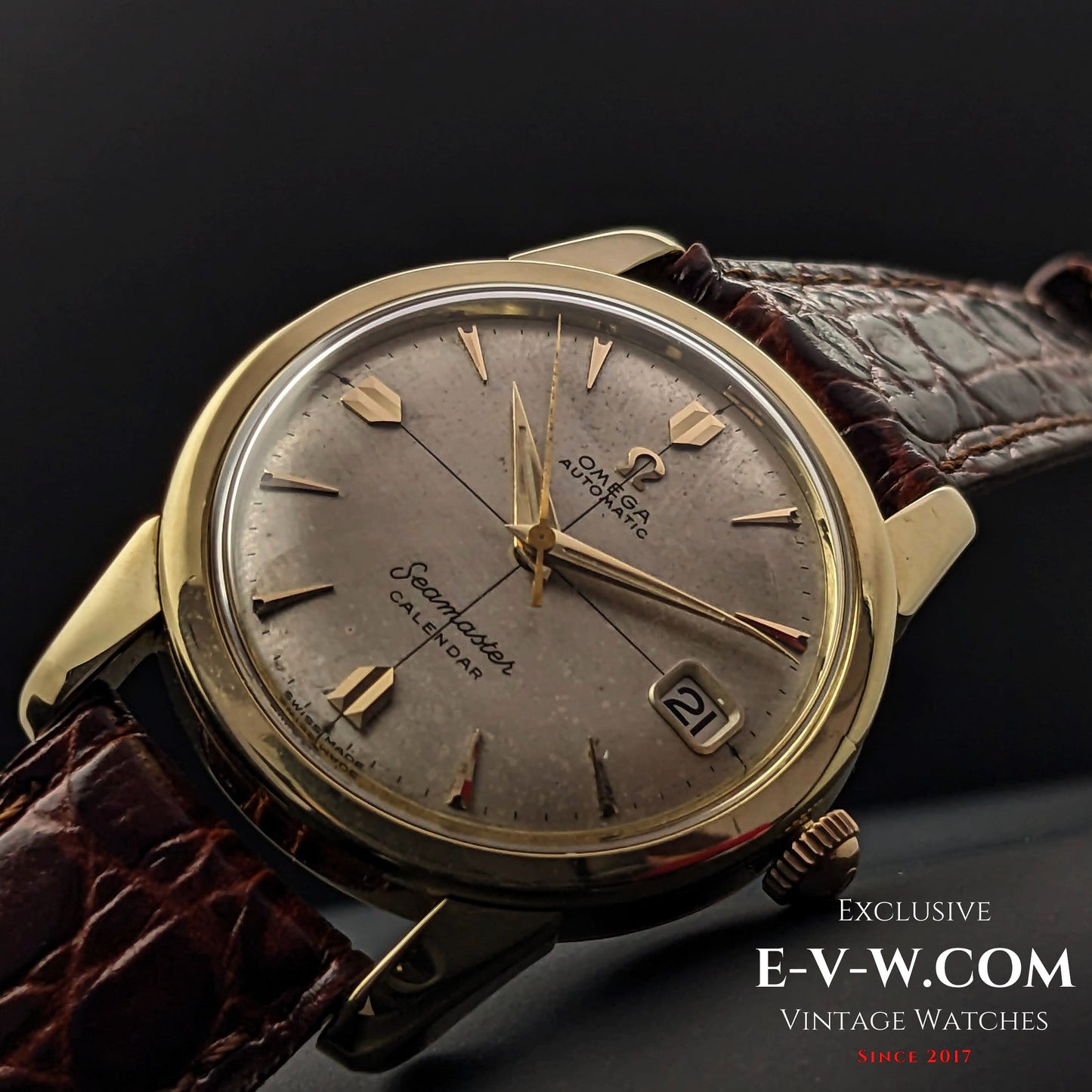 70 Years Old Vintage Omega Seamaster Calendar Solid Gold Ref. 2849 SC / Cal. 503 / Vintage 1954