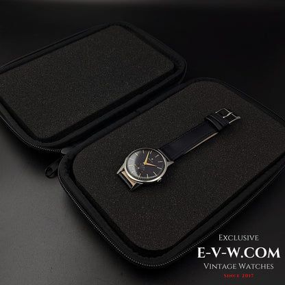 Montre Zenith vintage noire de 67 ans / Cal. 40 / Année 1956