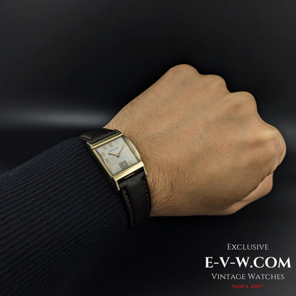 Jaeger-LeCoultre Tank antique de 94 ans, cristal unique Art Déco / Cal. 11LO / Vintage 1930