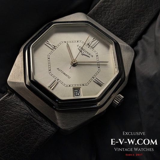 50 Years Old Vintage Longines Automatic / Octagonal / Rare NOS / Ref. 4822 / Cal. 633.1 /Vintage1975