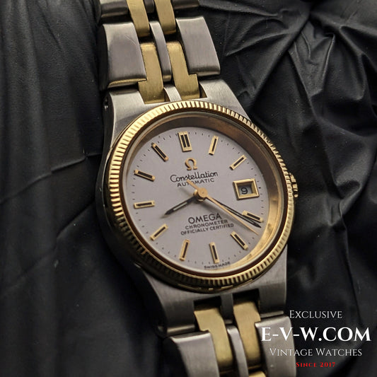 Montre Omega Constellation automatique vintage pour femme, 50 ans d'âge / Bracelet en or / Réf. 5680019 / Cal. 685 / Année 1974