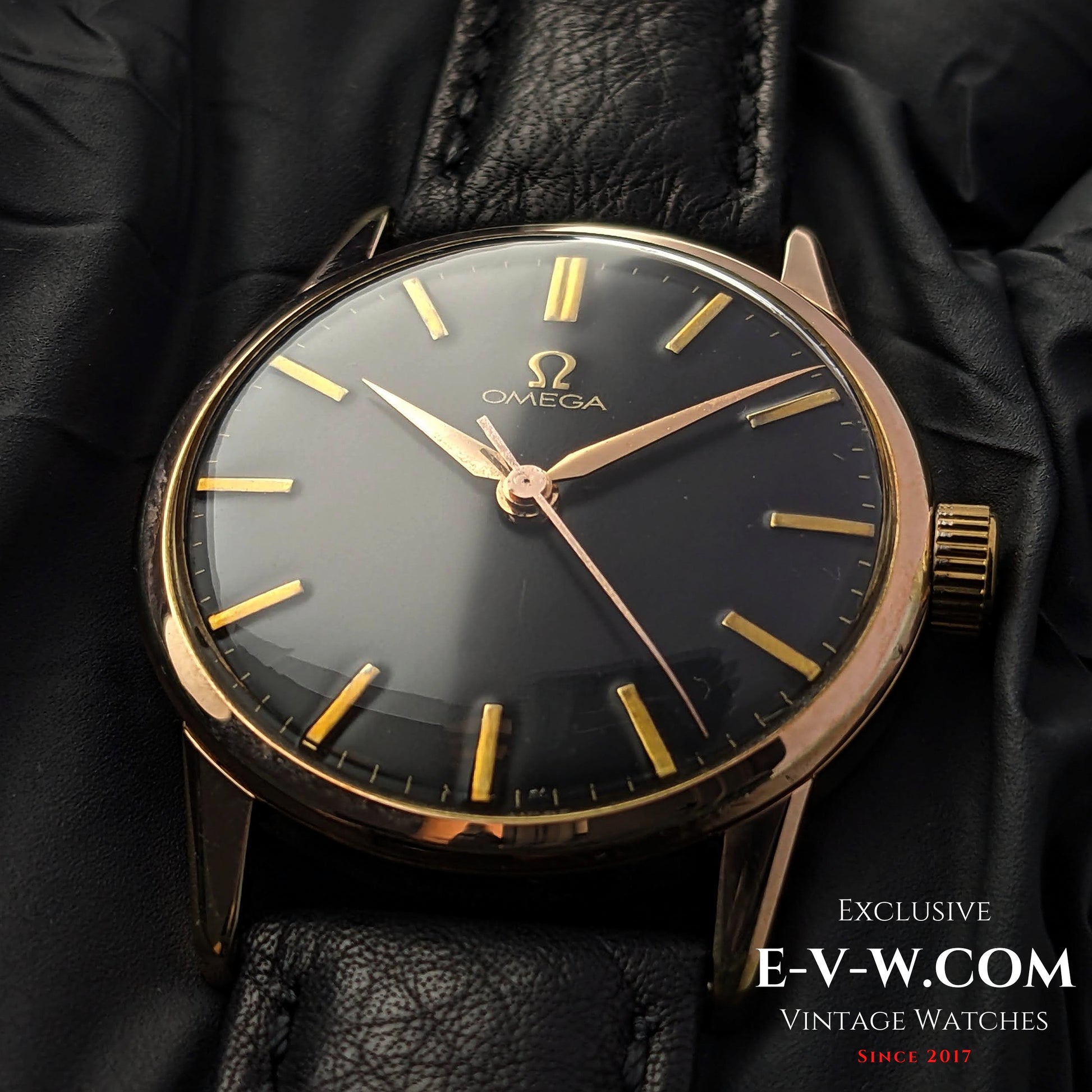 62 Years Old Vintage Omega Black dial Ref. 14714-61SC / Cal. 285 / Vintage 1961