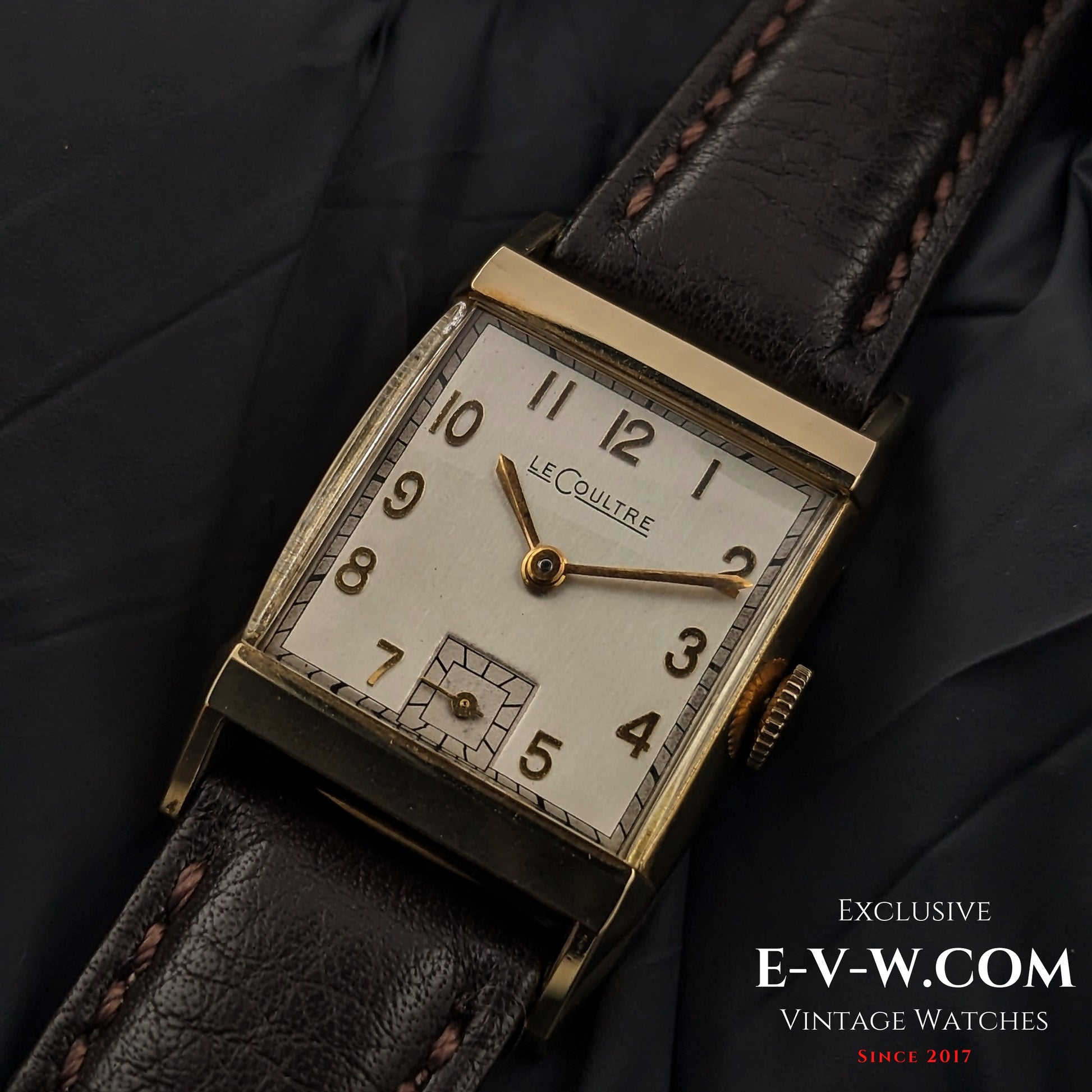 94 Years Old Antique Jaeger-LeCoultre Tank unique cristal Art Deco  Cal. 11LO Vintage 1930#e-v-w.com