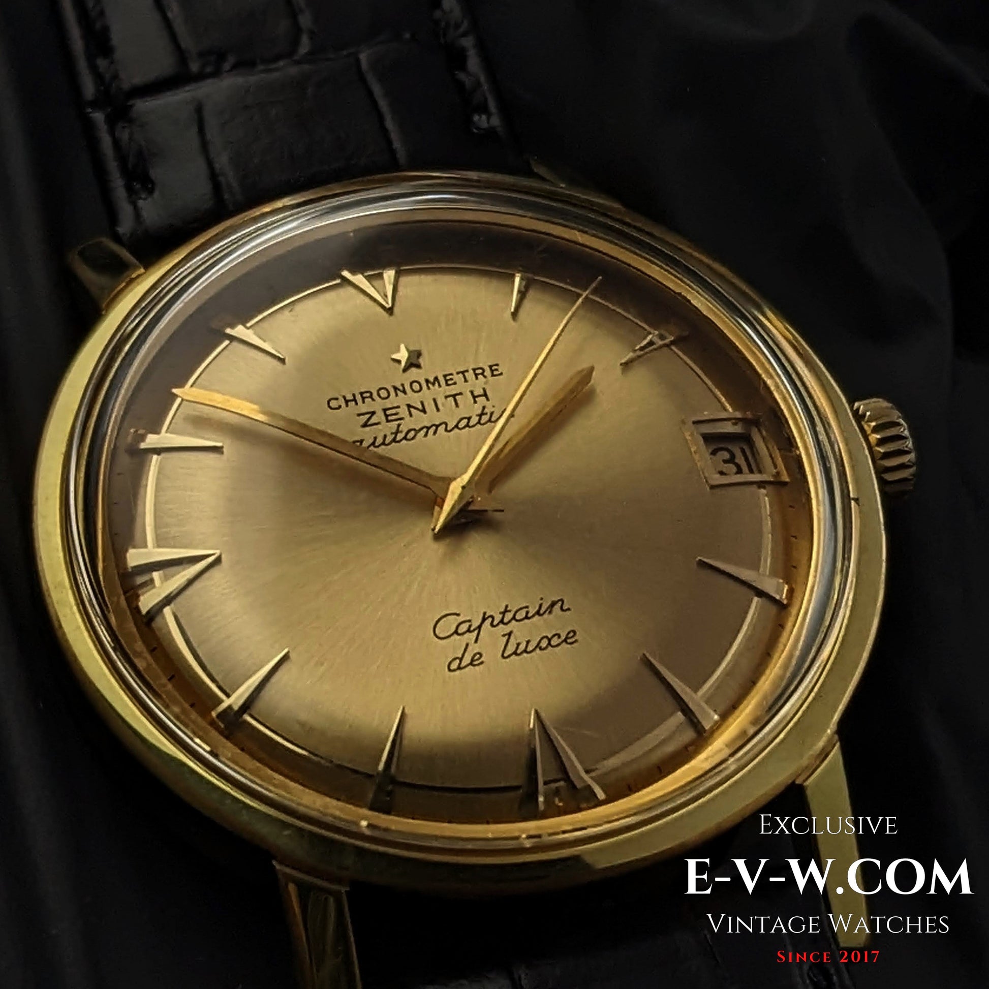 60 Years Old Vintage Zenith CHRONOMETRE Automatic CAPTAIN DE  LUXE / Cal. 2542PC / Vintage 1960s