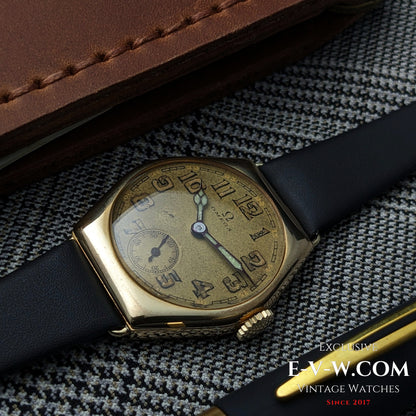 Montre Omega Art Déco à plaque dorée, 96 ans | Calibre 26,5 SOB | Modèle 1929 | Révisée