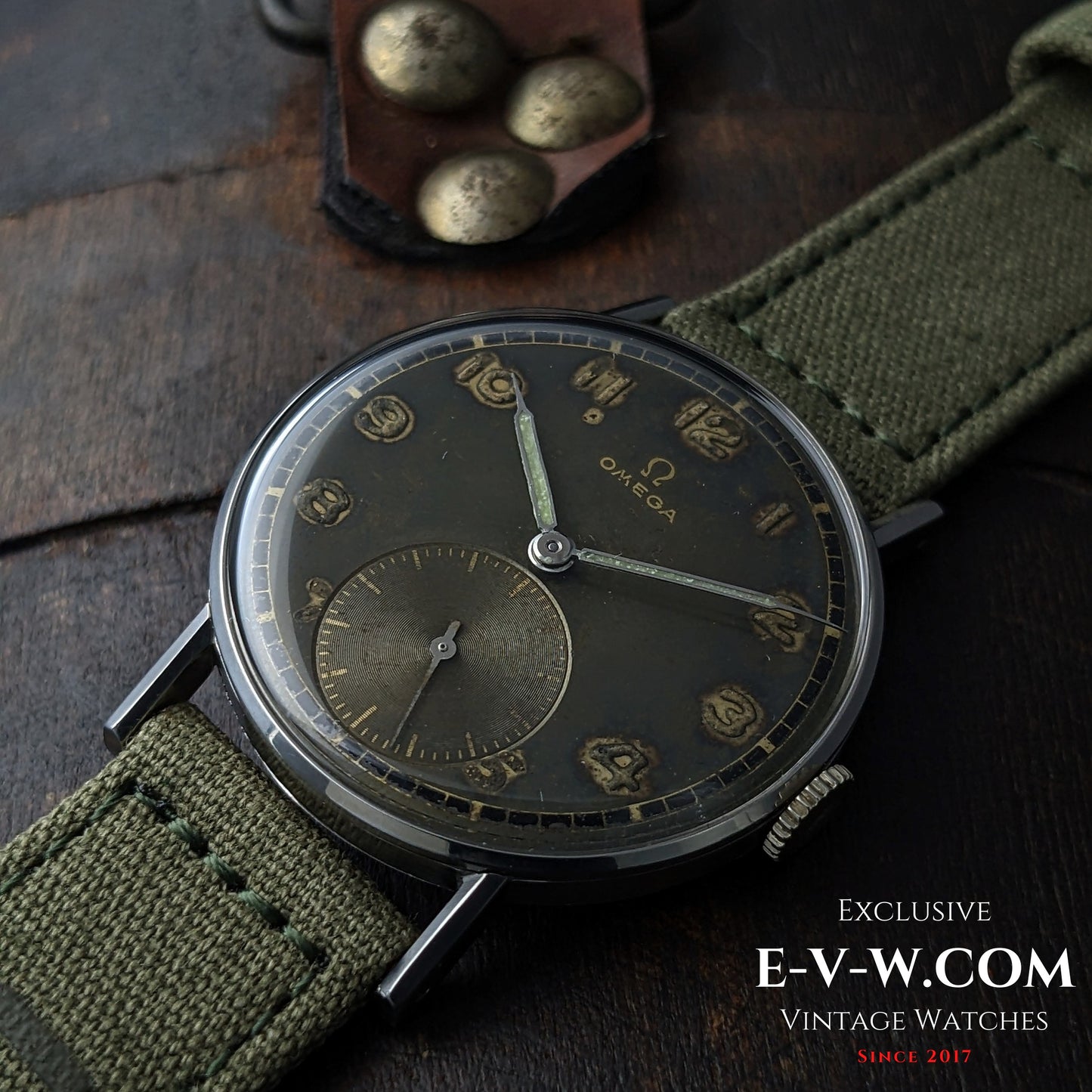 Omega vintage de 81 ans (Seconde Guerre mondiale) | Réf. 2383/2 | Cal. 30T2 | Année de fabrication : 1944 | Entièrement révisée