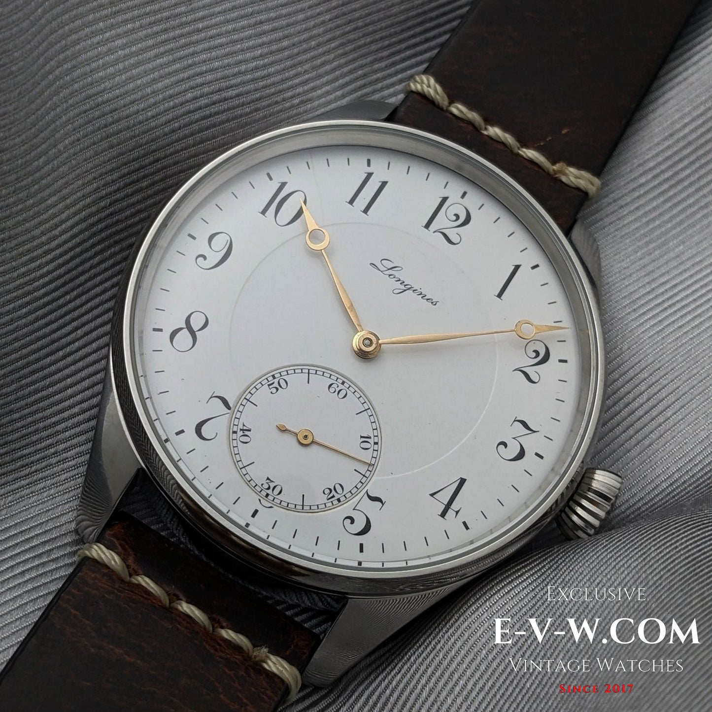 Longines ancienne de 117 ans (conversion de 1908) | Cadran en émail | Révisée 