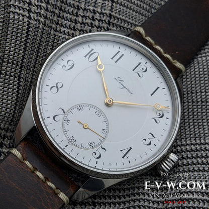 Longines ancienne de 117 ans (conversion de 1908) | Cadran en émail | Révisée 