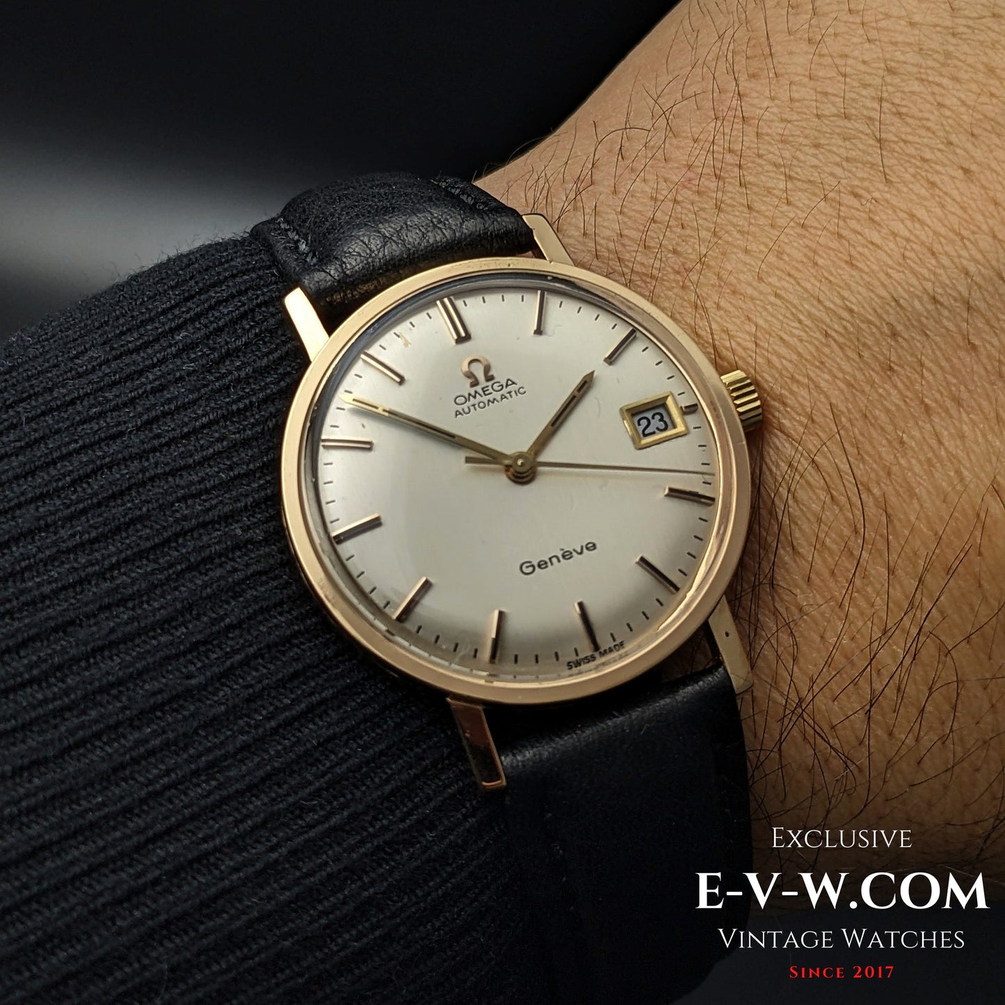 57 Years Old Vintage Omega Automatic Geneve / 18k Solid Gold / Cal. 565 / Vintage 1968